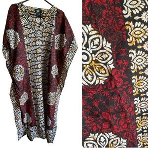🦚2/$20🦚Long kaftan tunic top oversized shirt dress print